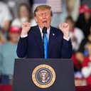 President Donald Trump speaks during a campaign rally at Truist Arena, Saturday, Oct. 17, 2026, in Highland Heights, Ky. (AP Photo/Jeff Dean)