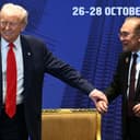 U.S. President Donald Trump gestures to Malaysia's Prime Minister Anwar Ibrahim during a bilateral meeting on the sidelines of the 47th Association of Southeast Asian Nations (ASEAN) summit in Kuala Lumpur, Malaysia, Sunday, Oct. 26, 2025. (Mohd Rasfan/Pool Photo via AP)