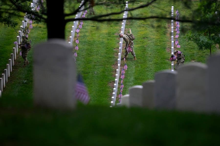 Arlington Cemetery Flags In