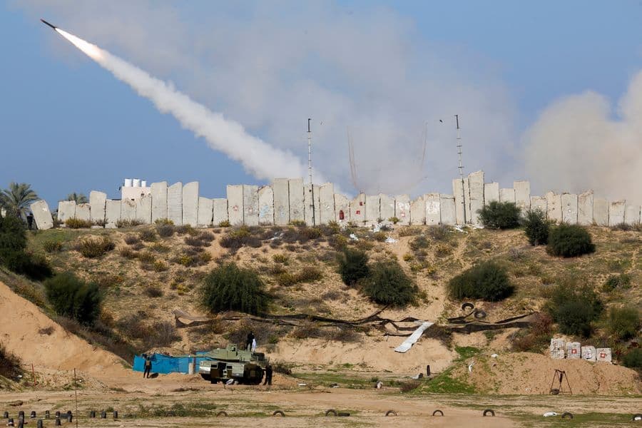 Palestinians Gaza Drill