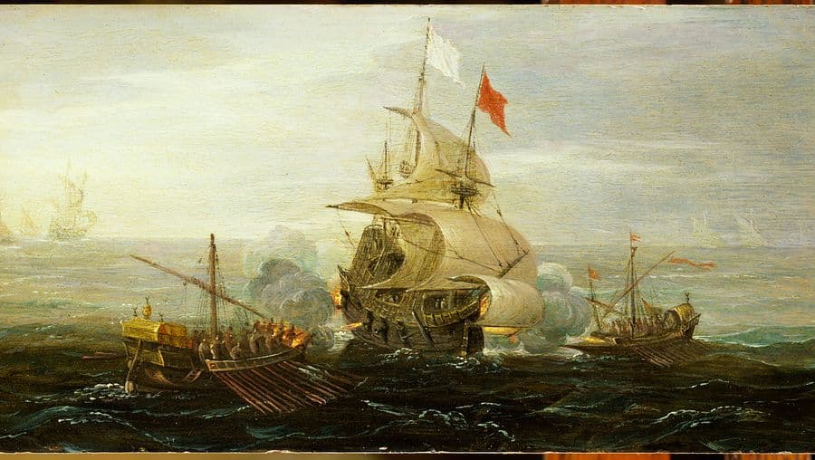 A French Ship and Barbary Pirates
