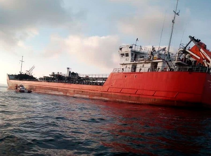 Russia Oil Tanker Fire