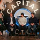 From left, Melissa Garmoe, SpaceWERX Accelerate branch chief; Josh Martin, Varda Space Industries vice president for government affairs; Ian Muceus, Firestorm Labs co-founder and chief technology officer; Zane Mountcastle, Picogrid chief executive officer and co-founder; and Cassie Miller, Castelion senior manager of government affairs, participate in a panel discussion titled “Small Business, Big Impact: Strategic Funding Increase Success Stories in Dual-Use Technology” at Capital Factory House during South by Southwest (SXSW) in Austin, Texas, March 13, 2026. Panelists highlighted how small businesses supported by the STRATFI program successfully developed dual-use technologies that meet both commercial and defense requirements. (U.S. Air Force photo by Matthew Clouse)
