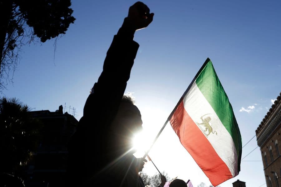 CORRECTION Italy Iran Protest