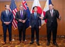 Australian Deputy Prime Minister and Minister for Defence Richard Marles, Japanese Minister of Defense Koizumi Shinjiro, Philippine Secretary of National Defense Gilberto Teodoro, Jr., and United States Secretary of War Pete Hegseth met together on November 1, 2025 in Kuala Lumpur, Malaysia.