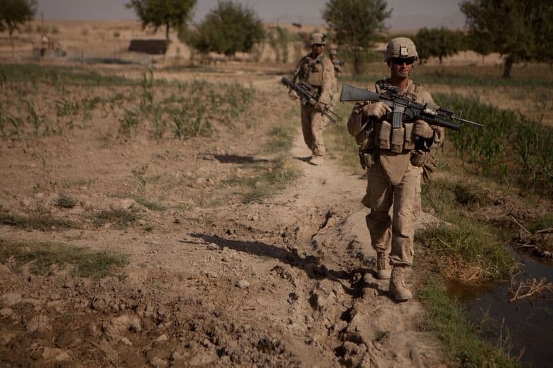 U.S. Marine Corps Cpl. Robert Dominguez, a team leader with Regimental Combat Team 8, 3rd Platoon, B